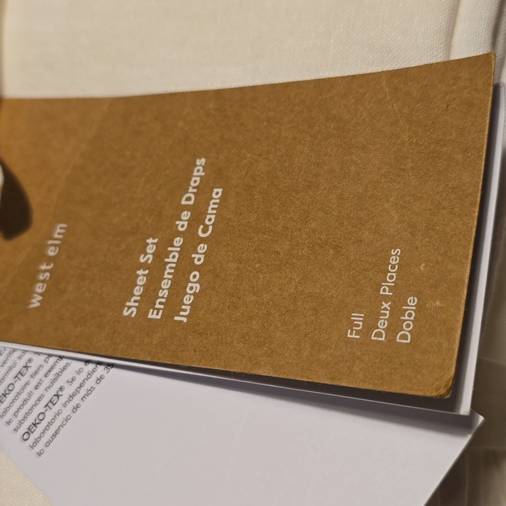 ❤️BUY 2 GET 1 FREE West Elm European Flax Linen Sheet Set, White,vQueen, $279 - Picture 9 of 16
